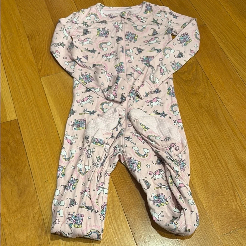 The Children's Place Pink Footies One Piece Cozy Sleepwear